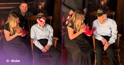 Heartwarming First Meeting Between 101-Year-Old And His Great-Great-Granddaughter