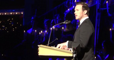 Chris Pratt Reads Nativity Story from Bible at Disneyland's Candlelight Service