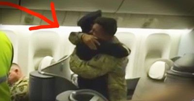Pilot Surprises Soldier Son on Flight Home