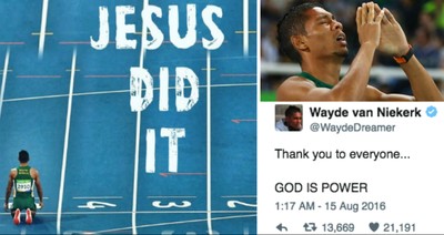 Olympic Runner Credits God After Breaking The 400m Record