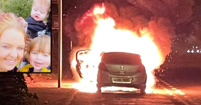 Brave Mom Tosses Son From Car Just Moments Before It Caught Fire