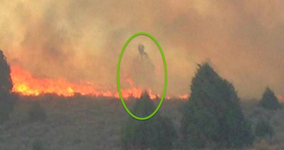 Mysterious Figure Appears Over Cabin Miraculously Spared From Catastrophe