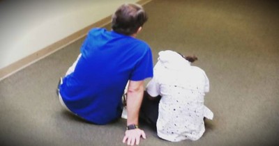 Viral Photo Of Teacher Sitting On The Floor With A Troubled Student