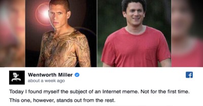 Wentworth Miller Responds To The Cruel Internet Meme Calling Him Fat