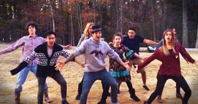 Sadie Robertson And Dance Partner Mark Ballas Flash Mob