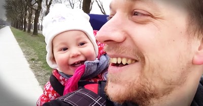 Baby Laughing Hysterically At Her Dad