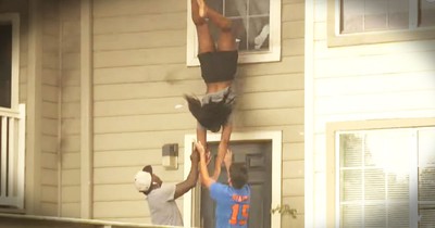 Two Girls Dive Out Of Window To Escape Massive Fire