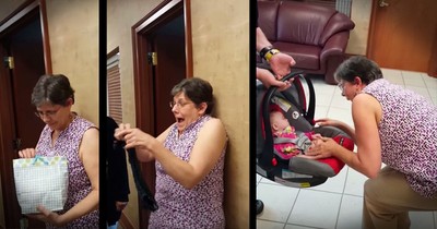 Grandma Surprised With New Adopted Baby