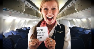 This Flight Attendant Is Bringing The Smiles...1 Inspirational Message At A Time.