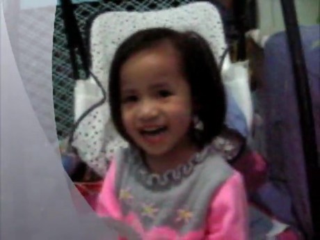 Happy Little Girl Sings with Daddy
