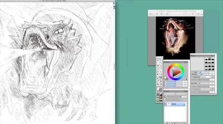 Lets draw Smaug from the hobbit movie