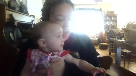 Bella waving bye<3