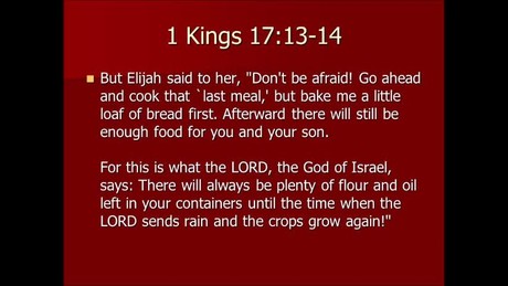 God's Provision - Elijah & the Widow