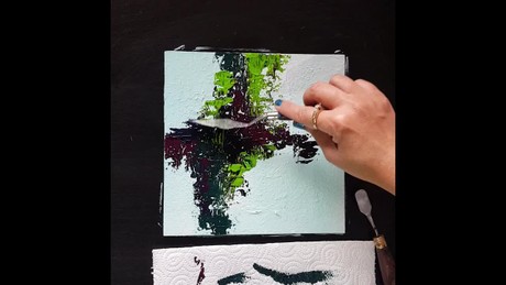 New Acrylic Abstract Painting using Gesso, Brush & Knife | Very easy for Beginners - Sonil Arts