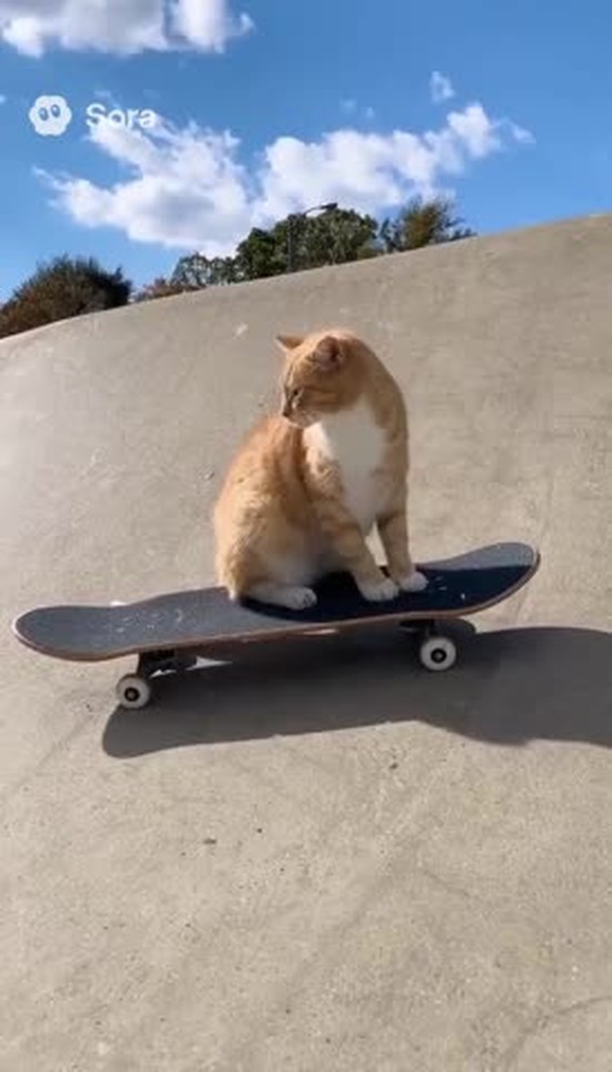 Cat kickflip!