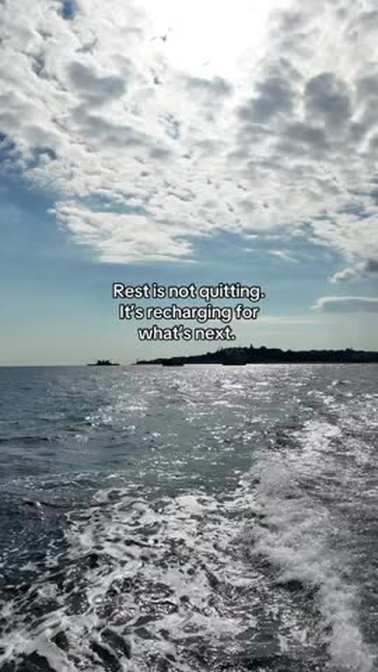 Take time to rest and prepare for what's next.