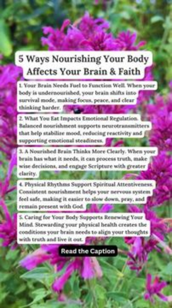 5 Ways Nourishing Your Body Affects Your Brain and Faith