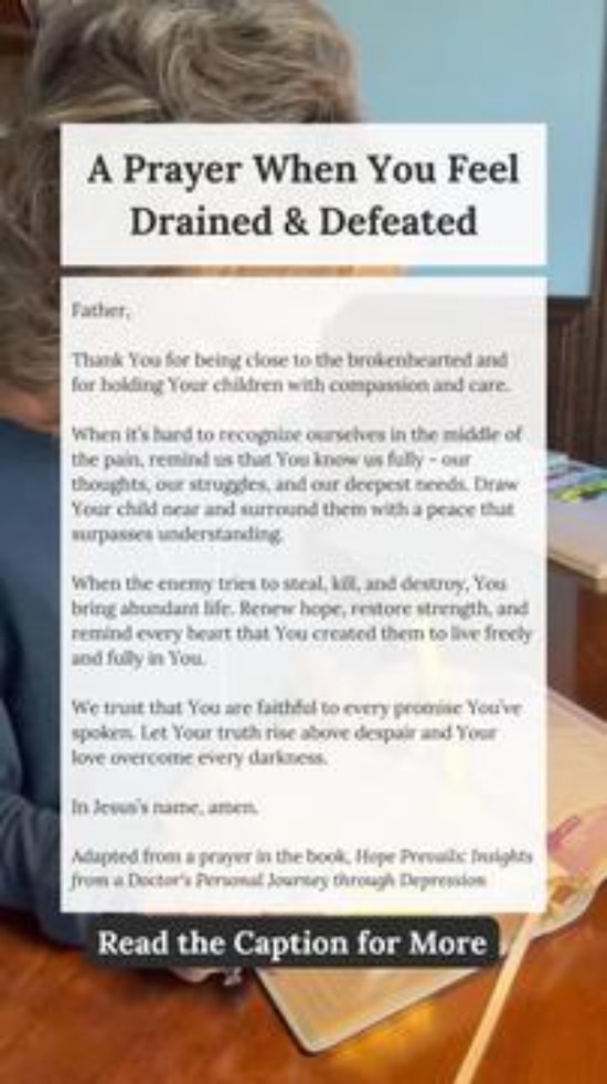 A Prayer When You Feel Drained and Defeated