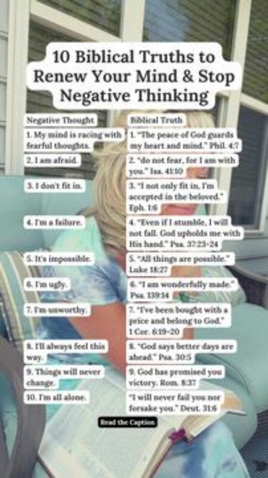 Ten Biblical Truths to Renew Your Mind & Stop Negative Thinking