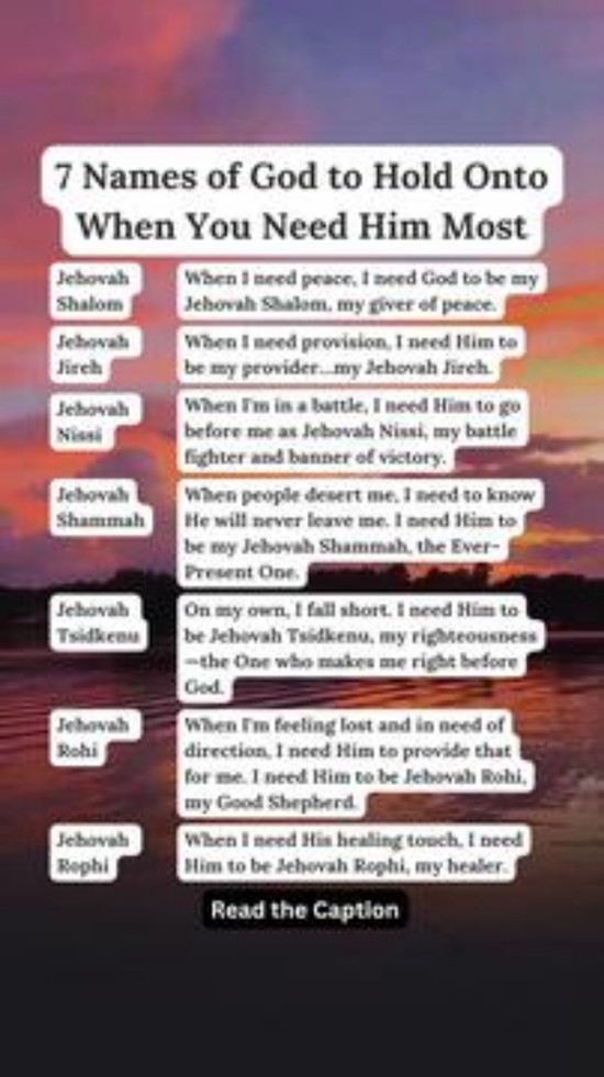 7 Names of God to Hold Onto When You Need Him Most