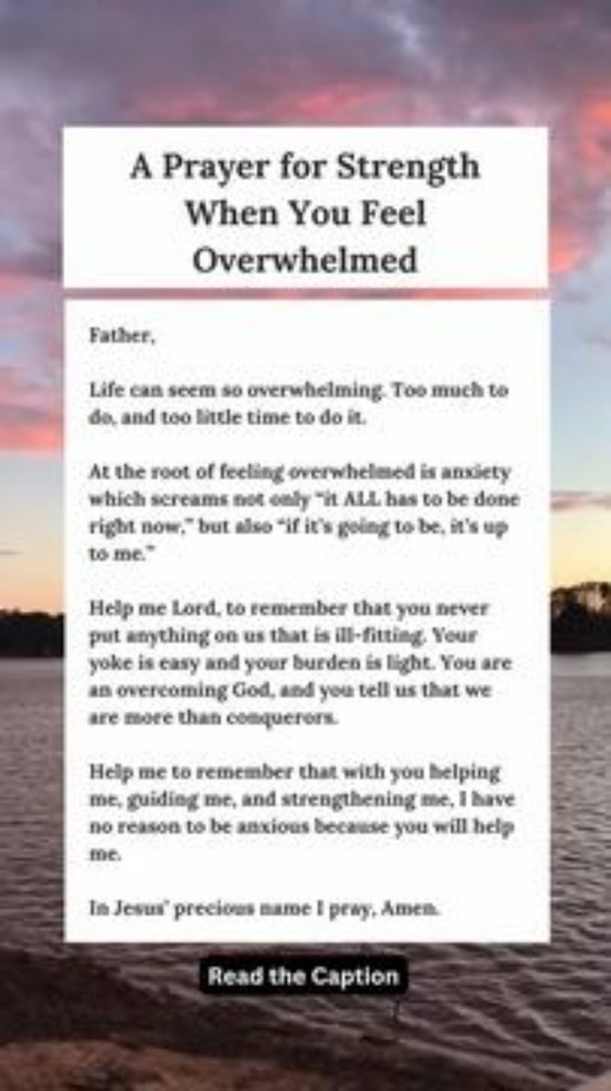 A Prayer for Strength When You Feel Overwhelmed