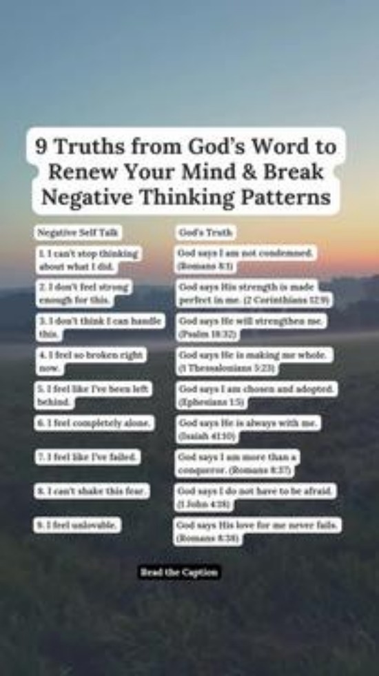 9 Truths from God's Word to Renew Your Mind & Break Negative Thinking Patterns