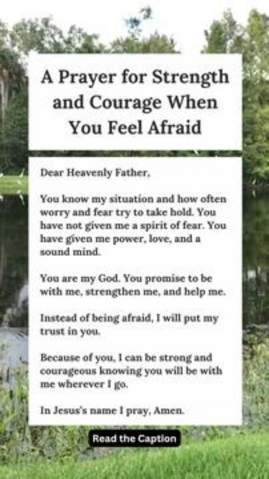 A Prayer for Strength and Courage When You Feel Afraid