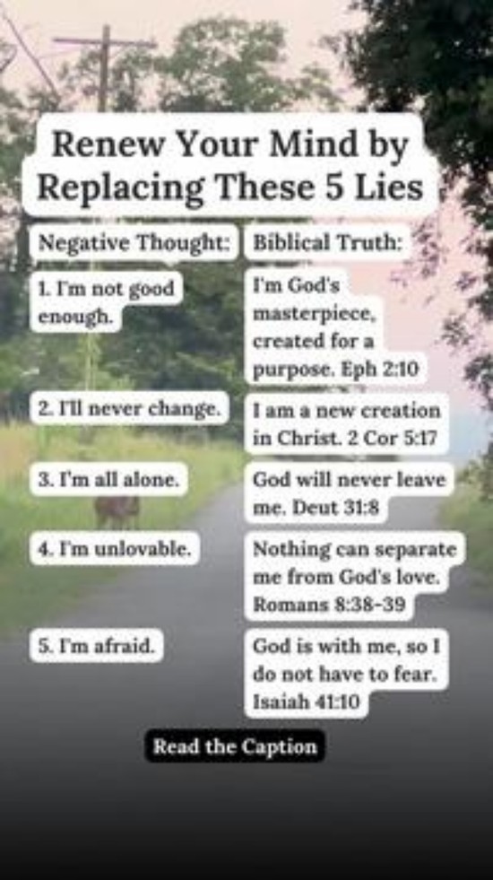 Renew Your Mind by Replacing These 5 Lies