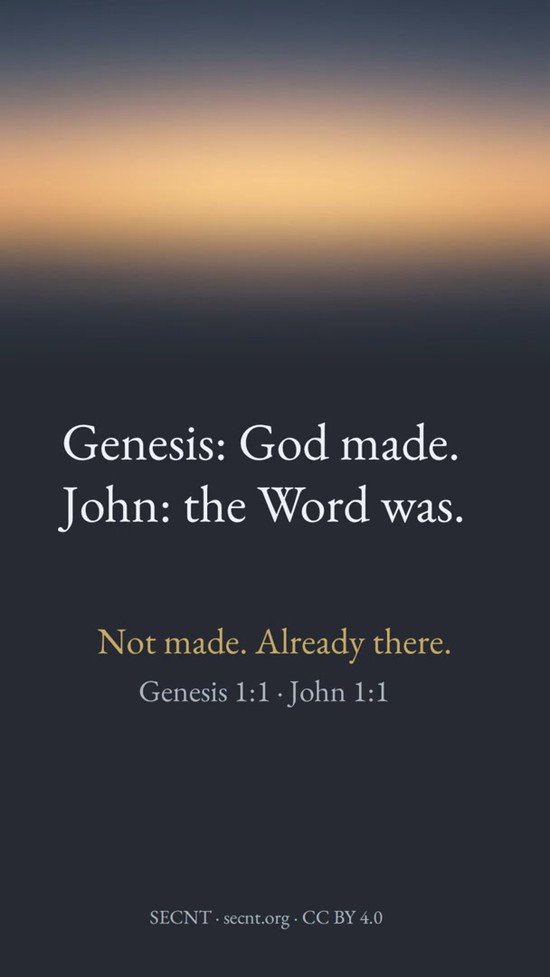 John quoted Genesis — then changed the verb