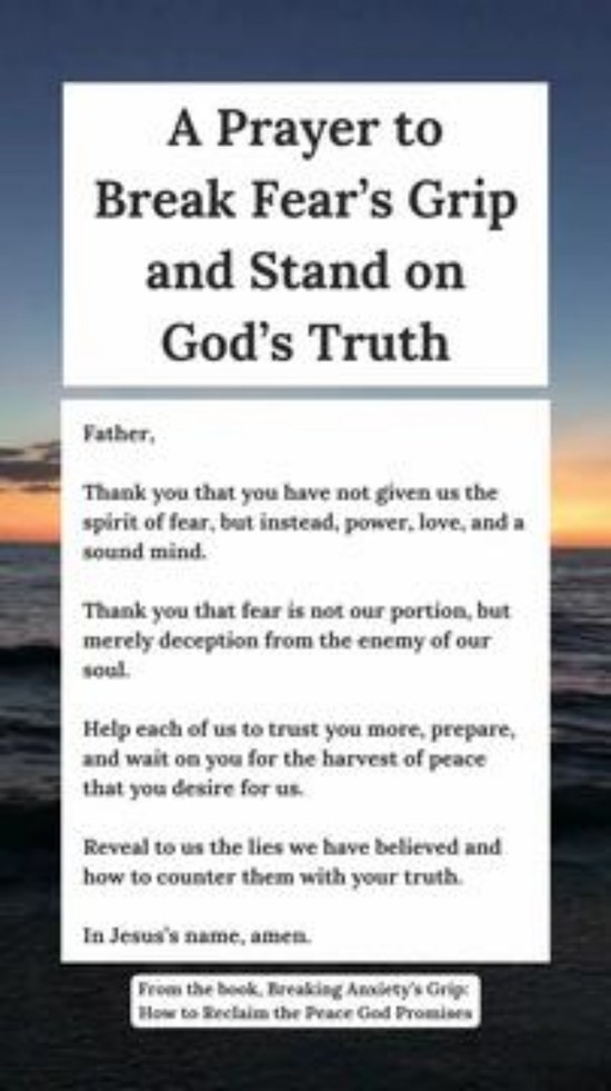 A Prayer to Break Fear's Grip and Stone on God's Truth