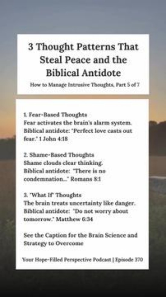 3 Thought Patterns That Steal Peace and the Biblical Antidote