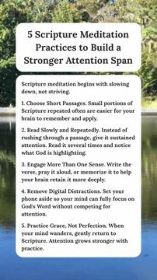 5 Scripture Mediation Practices to Build a Stronger Attention Span