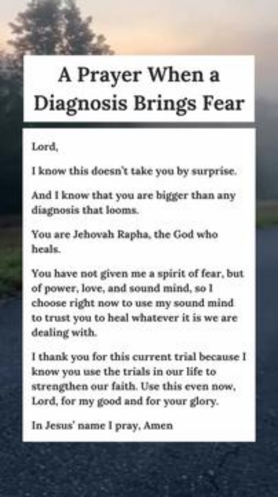 A Prayer When a Diagnosis Brings Fear
