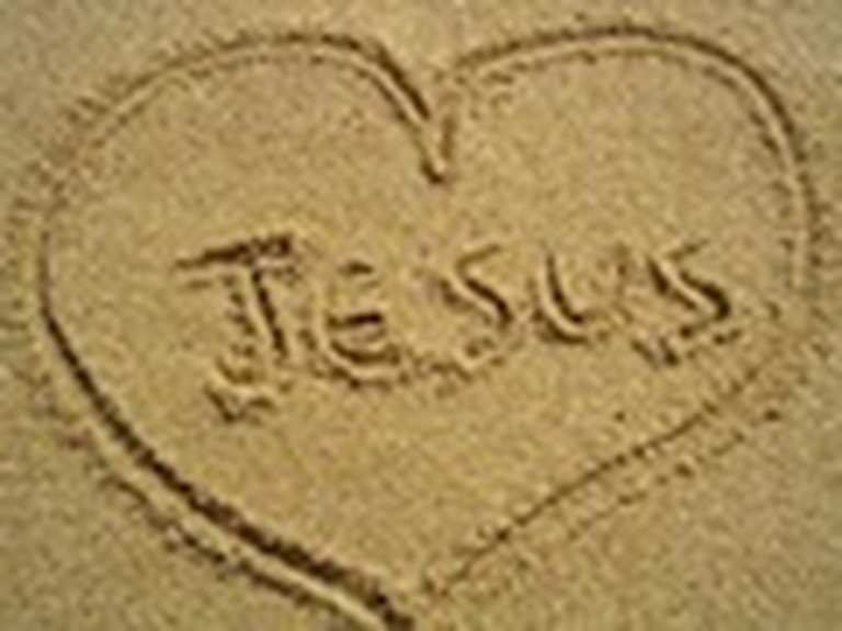 The Name of Jesus Written in the Sand