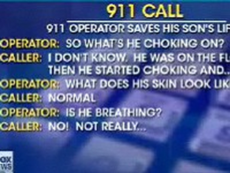 911 Operator Saves his Own Sons Life - Amazing