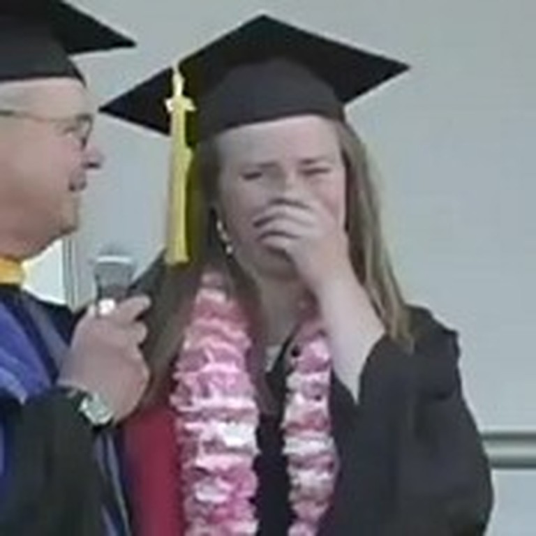 US Soldier Surprises his Sister at College Graduation
