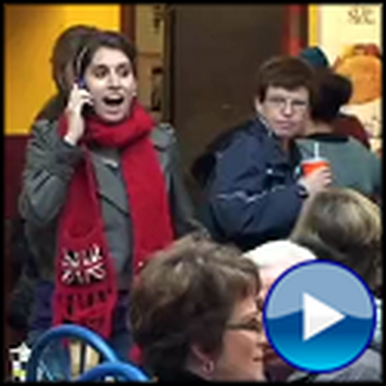 Flash Mob Surprises Everyone by Singing Hallelujah in the Food Court
