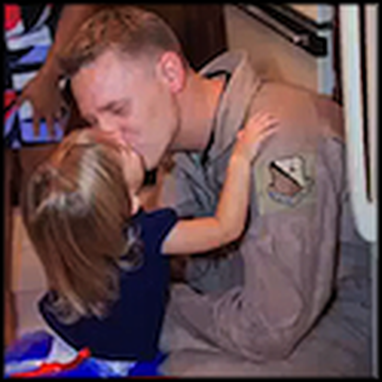 Soldier Surprises his Wife and Daughter During Bible Study