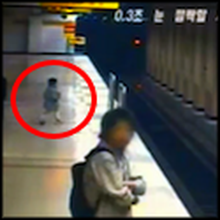 Quick Thinking Hero Saves a Little Boy from a Train