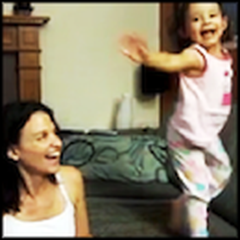 Little Girl Has the BEST Reaction to Becoming a Big Sister