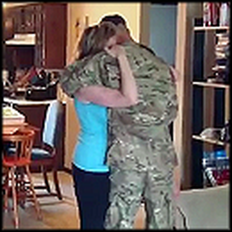 Wife Cries Uncontrollably When Her Army Husband Comes Home
