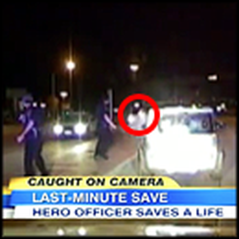 Police Officer's Quick Thinking Saves Girl From Deadly Crash