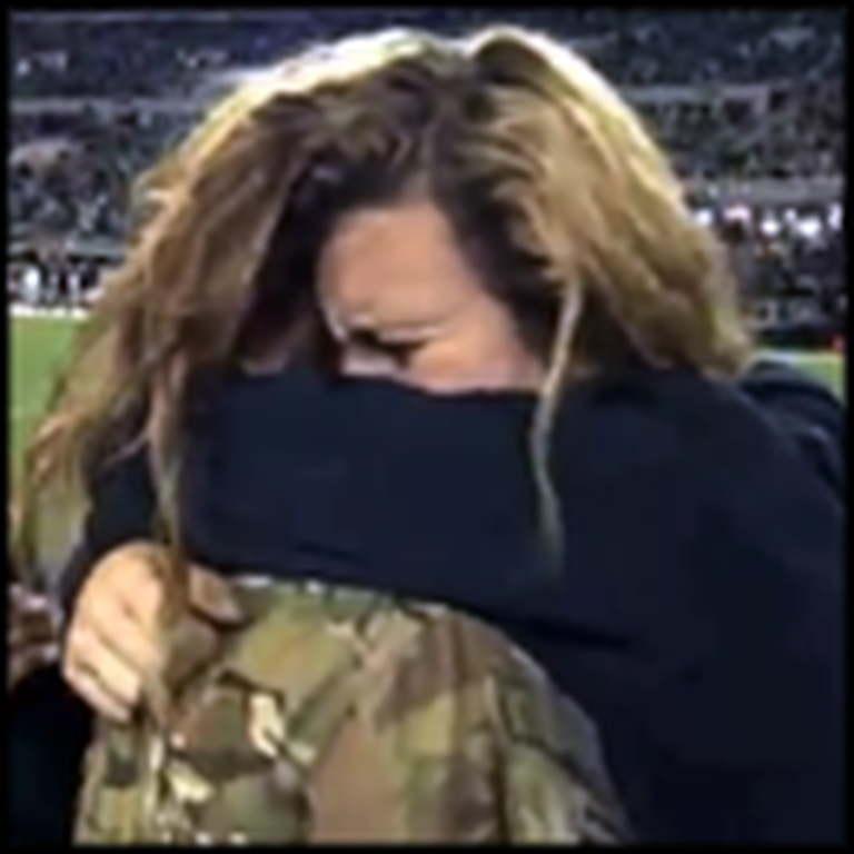 Soldier Surprises Family With Emotional Homecoming at Football Game