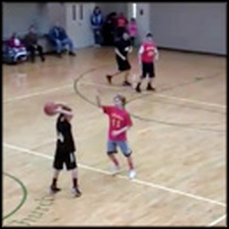 Player From Church Basketball Team Makes an Unbelievable Buzzer Shot