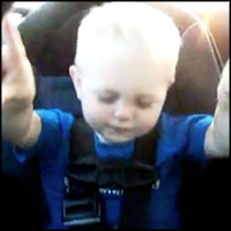 Adorable Little Angel Praises God in the Car