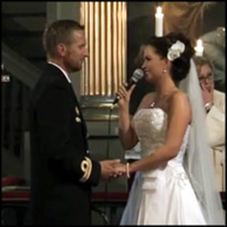 Bride Surprises her Groom with a Performance of From This Moment
