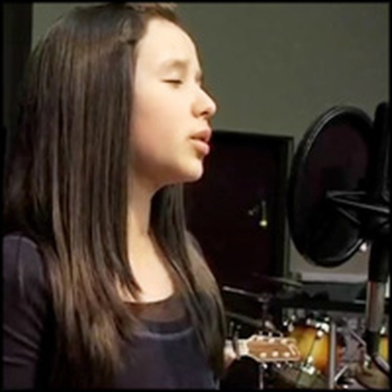 11 Year Old Girl Sings a Breathtaking Version of a Christian Song