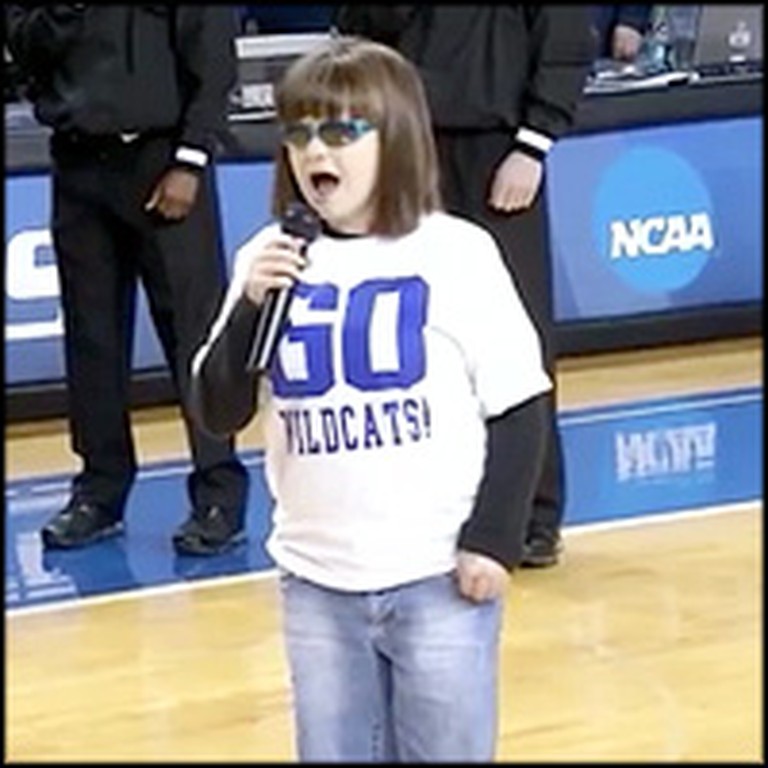 Blind Disabled Girl Sings a Breathtaking Version of the Star Spangled Banner