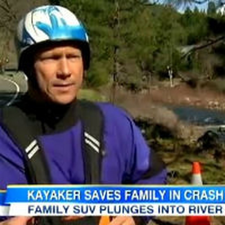 Kayaker Saves Family After SUV Plunges Off a Cliff Into a River