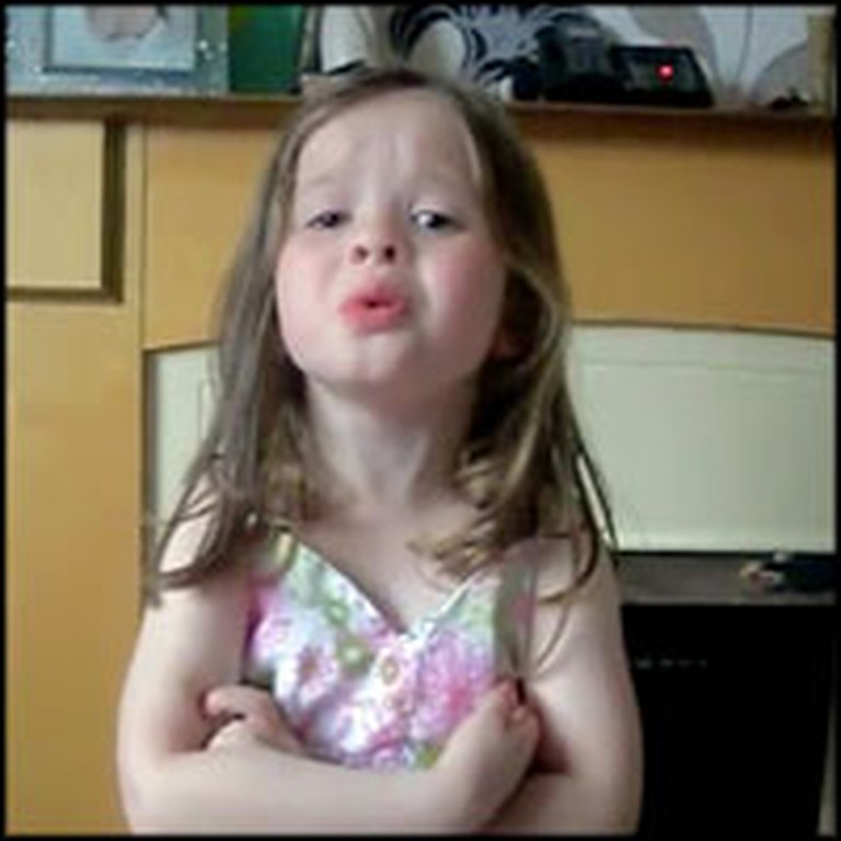  Cute 4 Year-Old Passionately Sings Adele